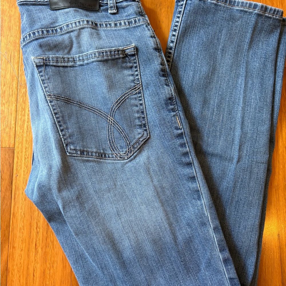 Calvin Klein Blue Jeans with Signature CK Stitching - Picture 6 of 6